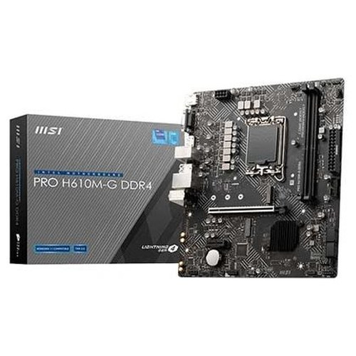 MSI Placa Base PRO H610M-G DDR5 mATX 1700-IA20 MSI Placa Base PRO H610M-G DDR5 mATX 1700